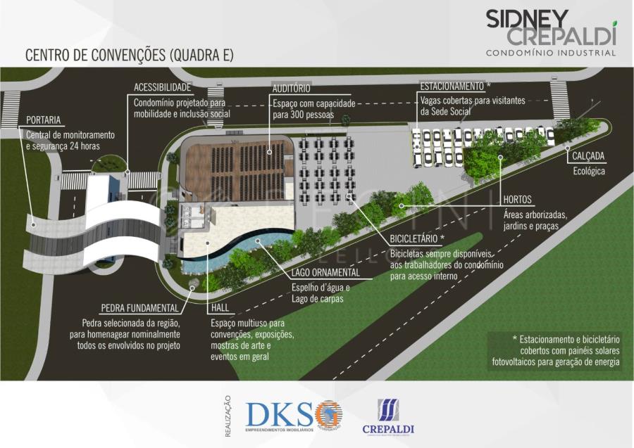 LOTES 24, 25 e 26 - QUADRA K - LOT. IND. SIDNEY CREPALDI 03 TERRENOS NO LOT. INDUSTRIAL SIDNEY CREPALDI, localizado em Cosmópolis - SP