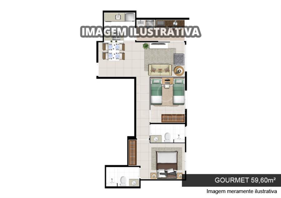 APTO. Nº 2.012 + VAGA DE GARAGEM - COND. RESIDENCIAL DUE Guarulhos/SP, localizado em Guarulhos - SP