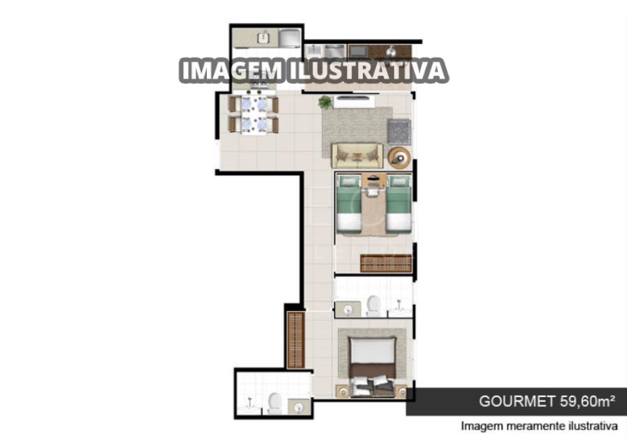 APTO. Nº 1507 - ED. VENEZIA - CONDOMÍNIO RESIDENCIAL DUE Guarulhos/SP, localizado em Guarulhos - SP