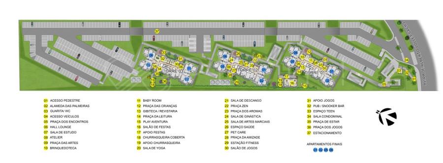 AP. 135 - T. 01 - COND. RES. TORRES DO JARDIM III Imóveis nos Estados de SP - RJ - DF - BA - GO - PA - RN - RS, localizado em Piracicaba - SP