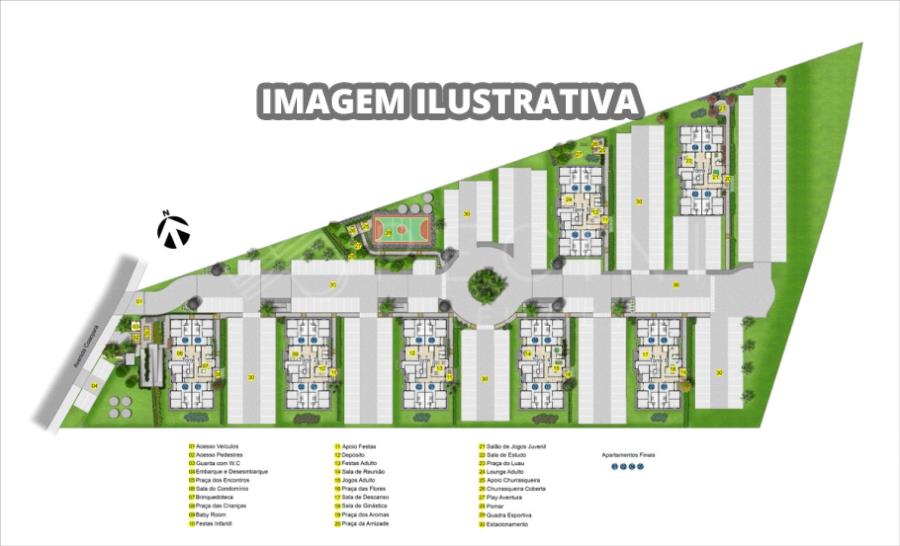 CAMPINAS/SP - APTO. Nº 71 - TORRE 6 - CONDOMÍNIO RESIDENCIAL ALEGRIA I SP - RJ - RS, localizado em Campinas - SP